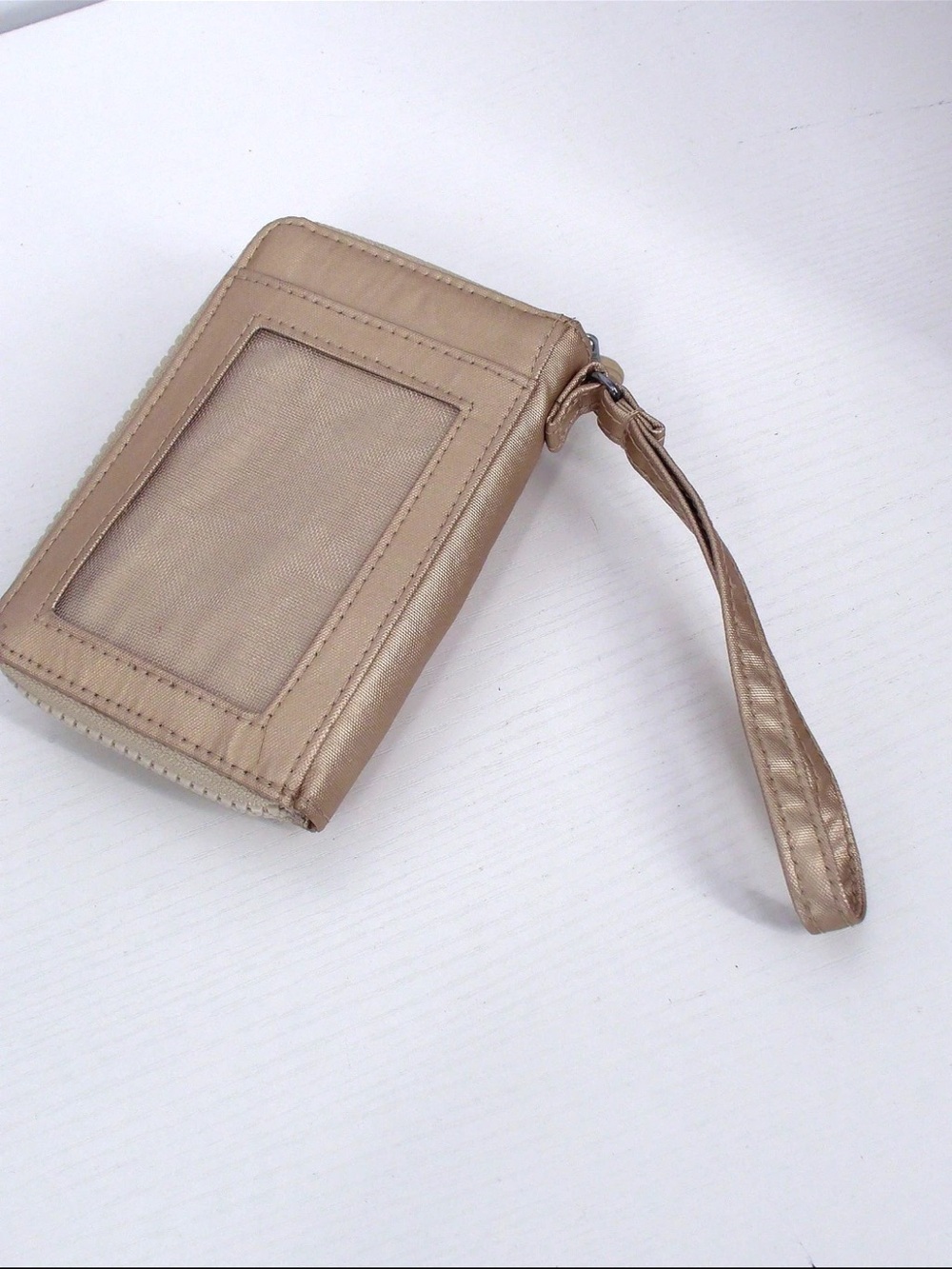 Kipling Bag Pouch Small Wristlet Metallic Rose Gold Case Women / Girls 4x5 - Picture 5 of 15